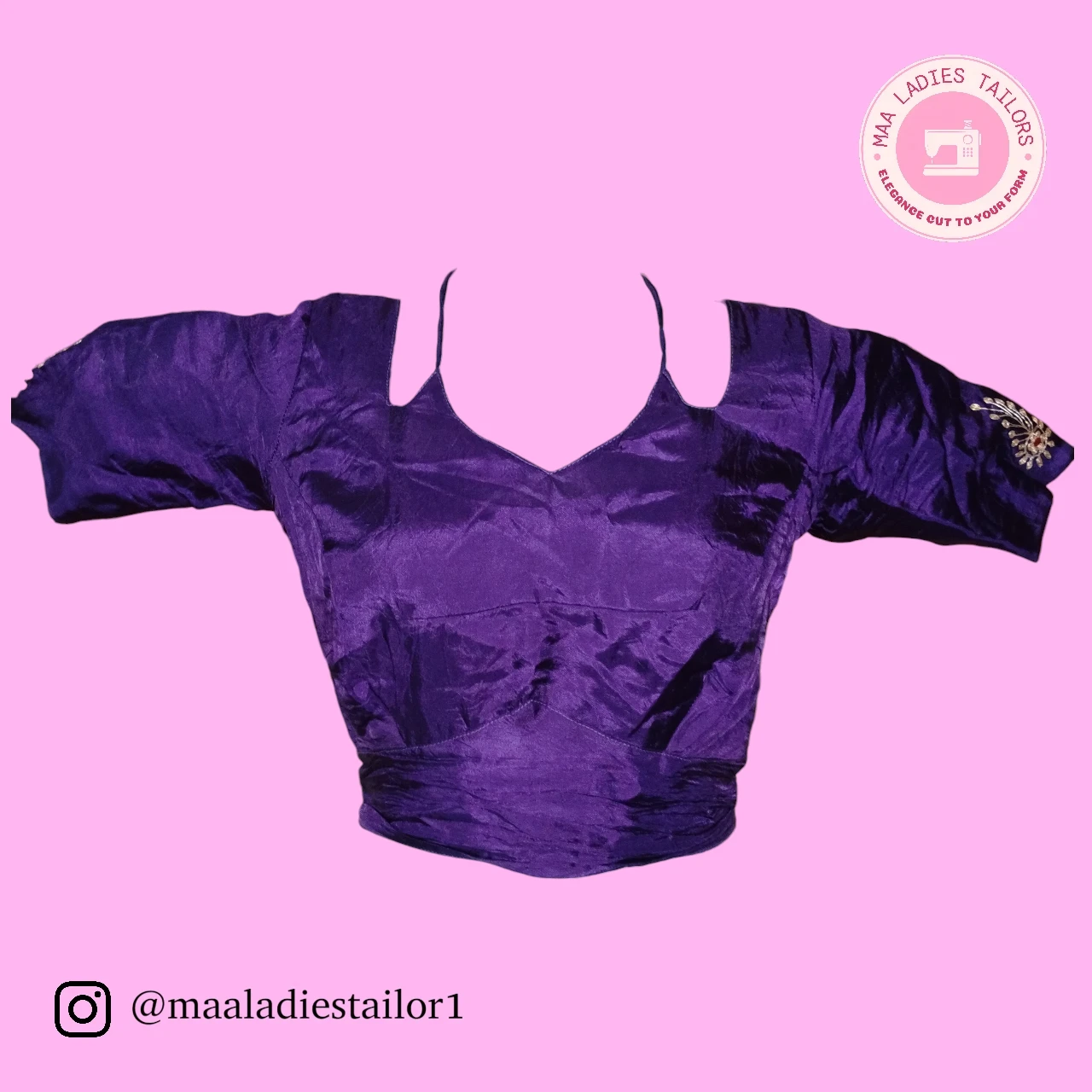 Blue blouse front view