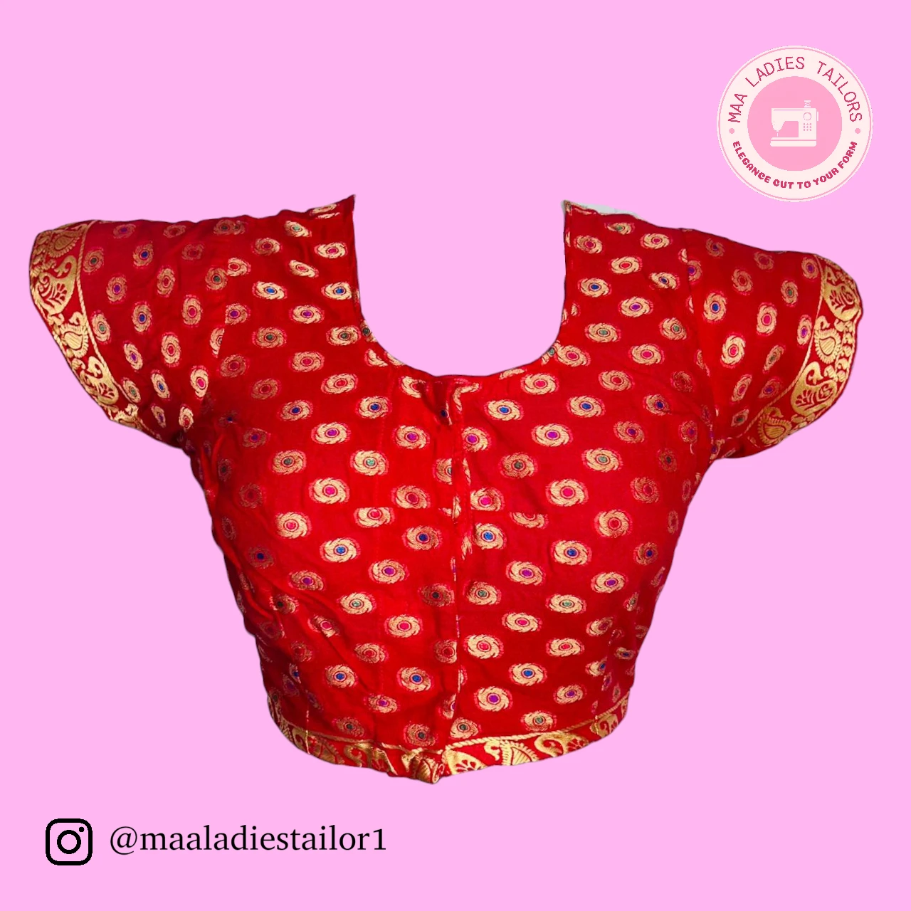 Red blouse front design