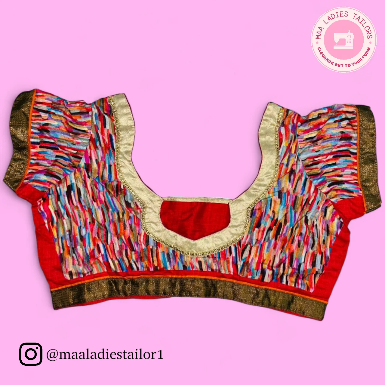 Red blouse back design