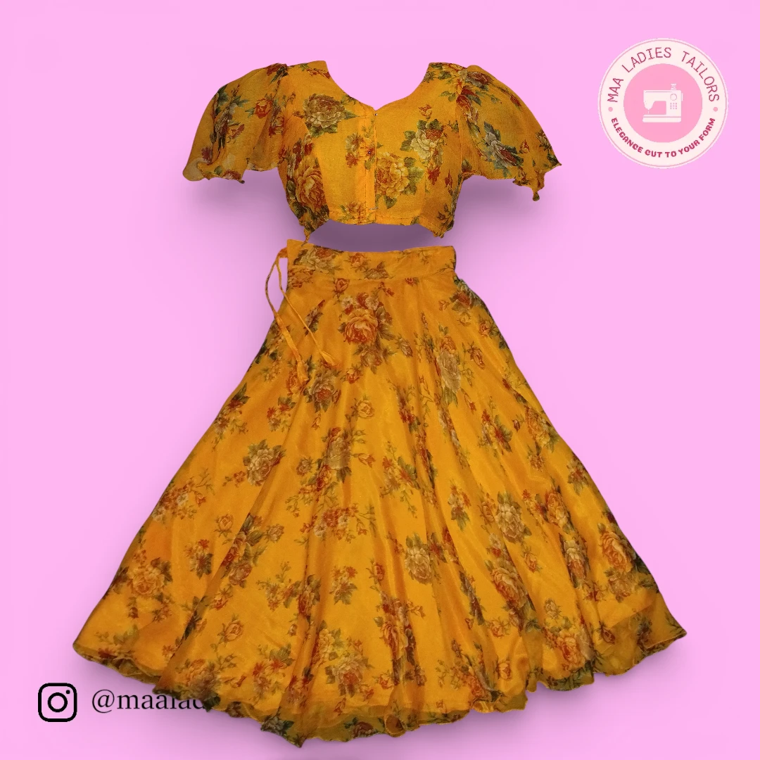 Saree To Yellow Lehenga